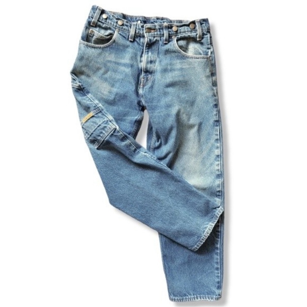 PRSN BLU Carpenter Cargo Blue Jeans 36×32